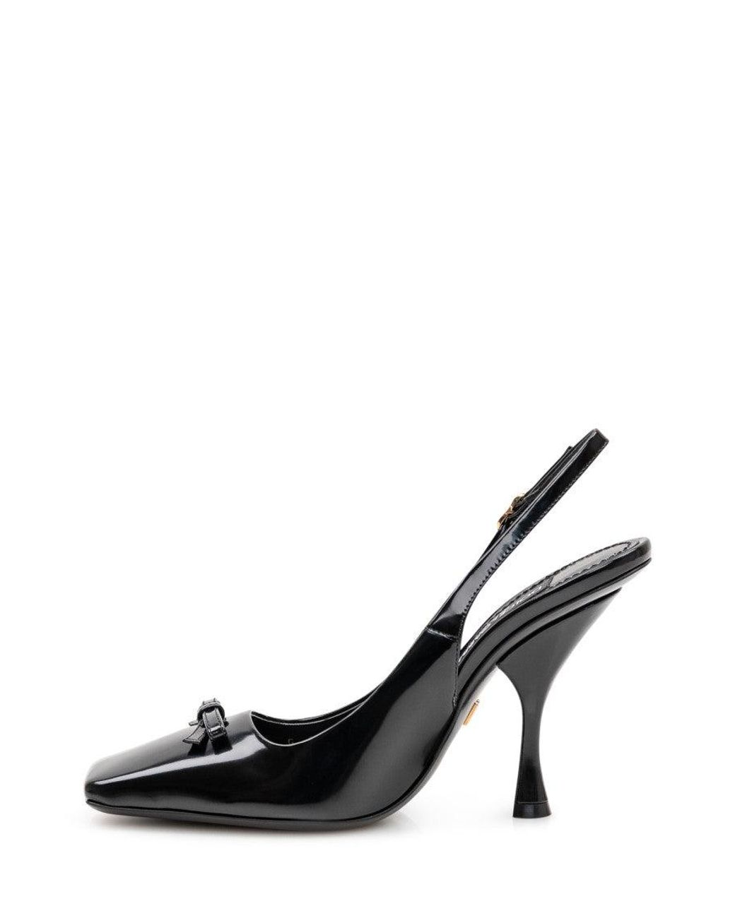 Dolce & Gabbana Black Leather Slingback Pumps