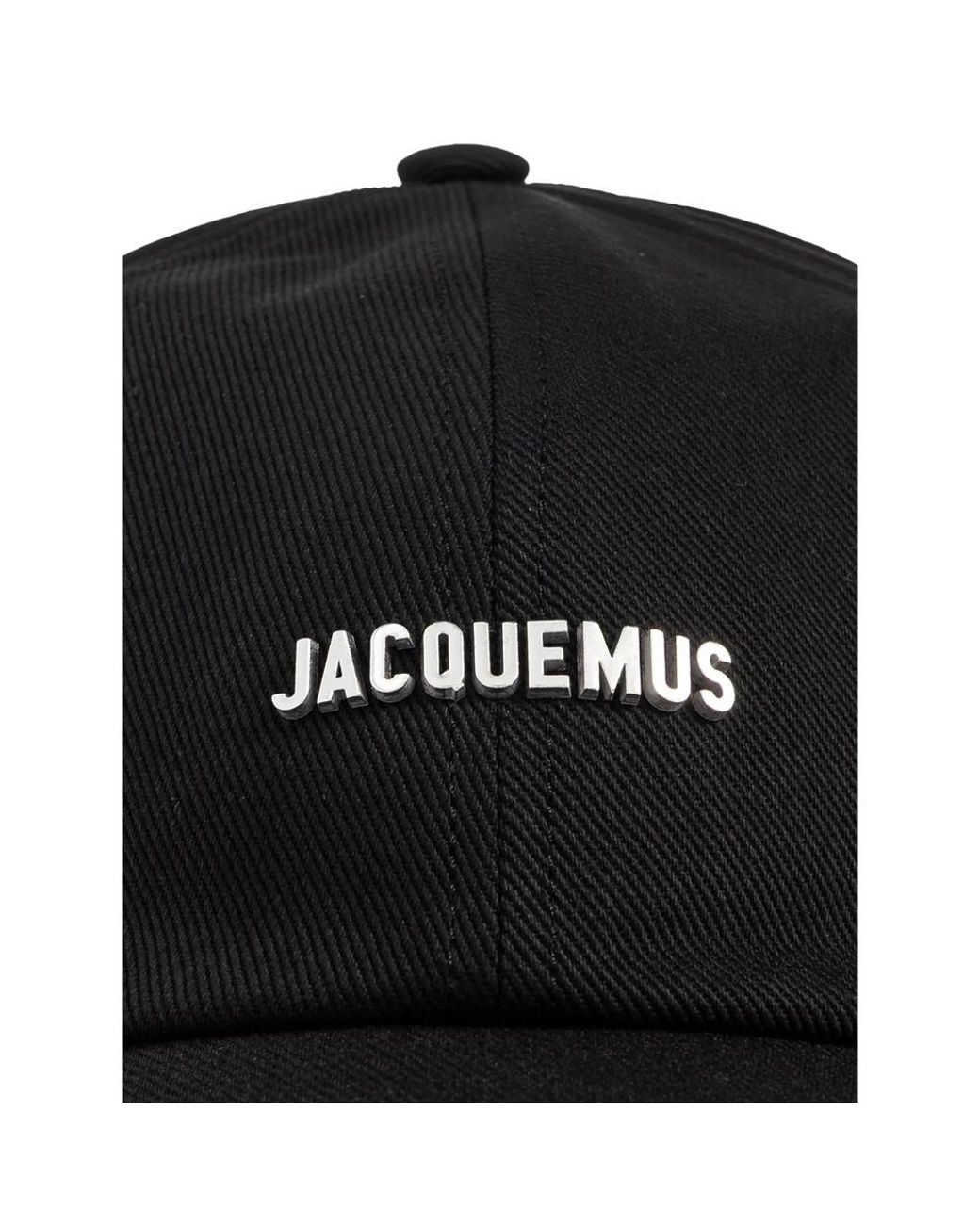 Jacquemus Black Logo Baseball Cap for men