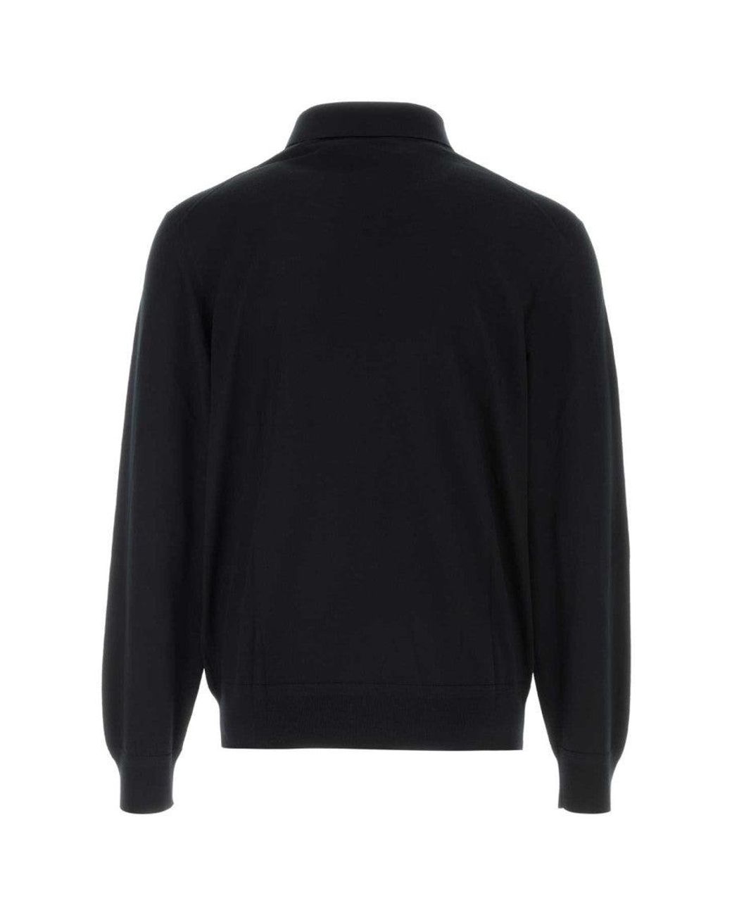 Tom Ford Blue Solid Shirt Collar Polo for men