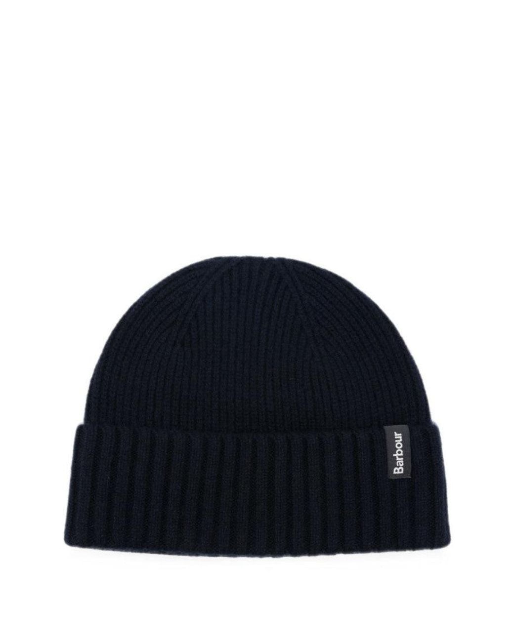Barbour Blue Logo Beanie Cap for men