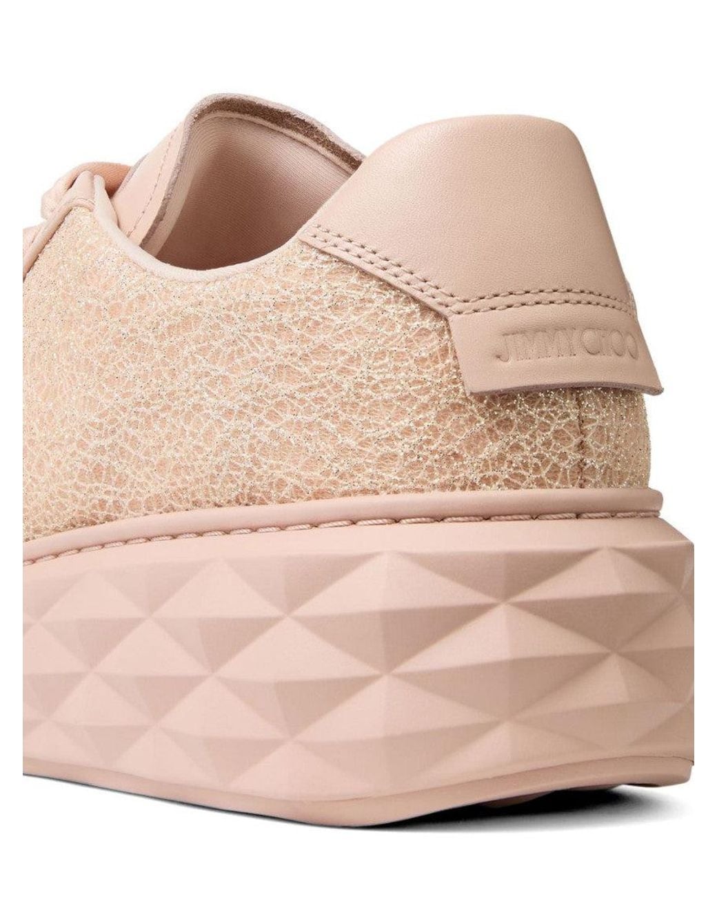 Jimmy Choo Pink Lace Up Sneakers