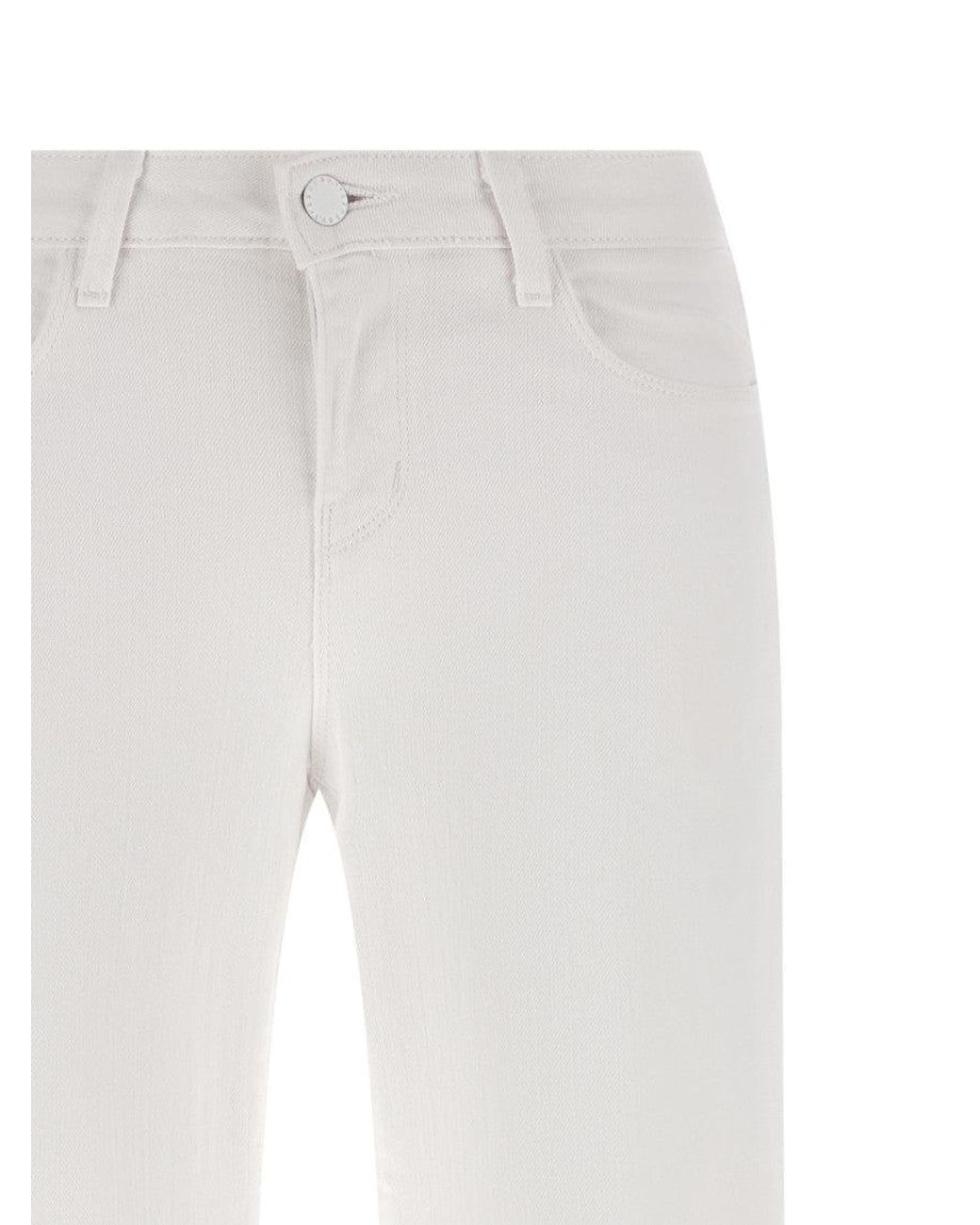 L'Agence White Low Rise Jeans