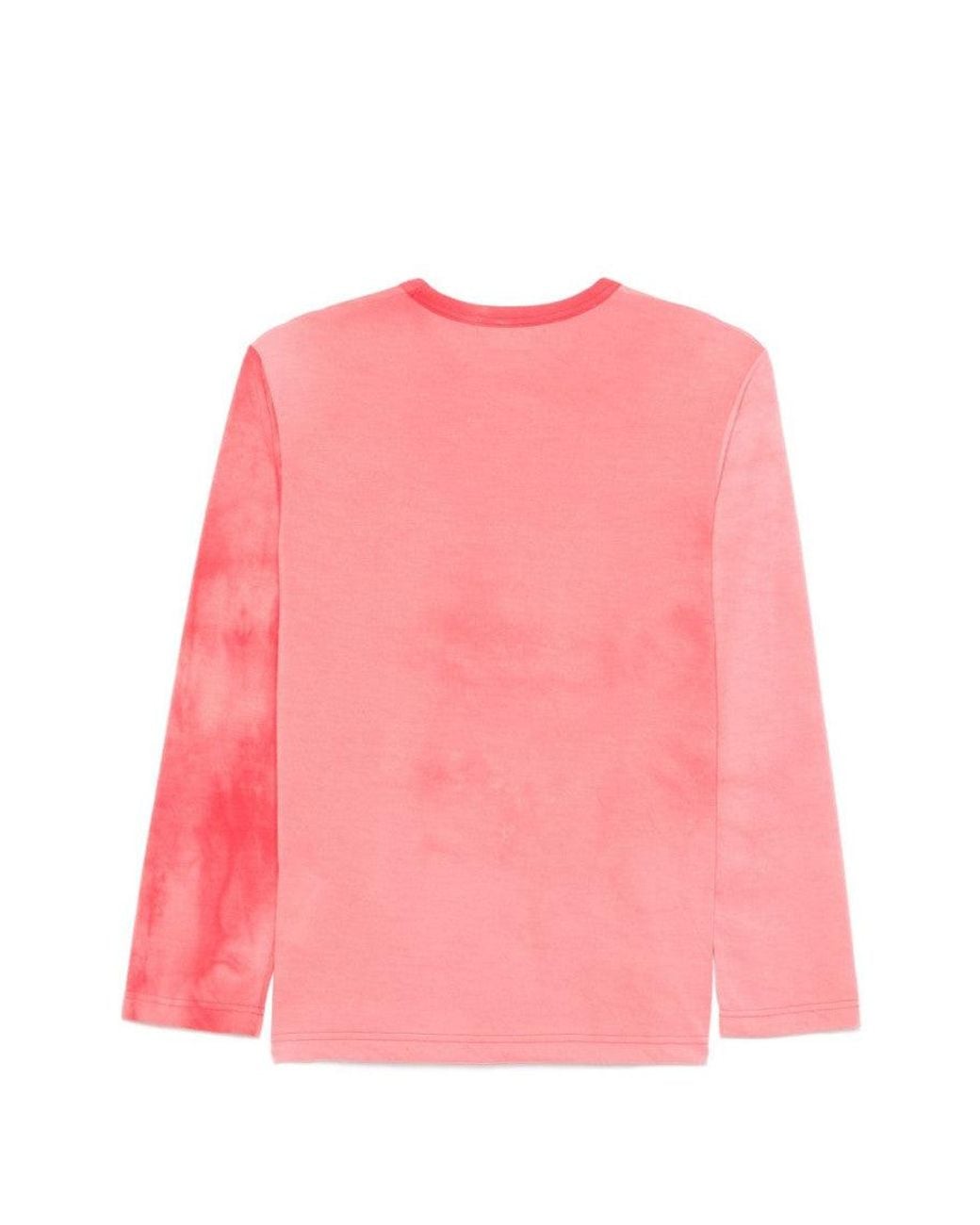 Comme des Garçons Pink Crew Neck T-Shirt