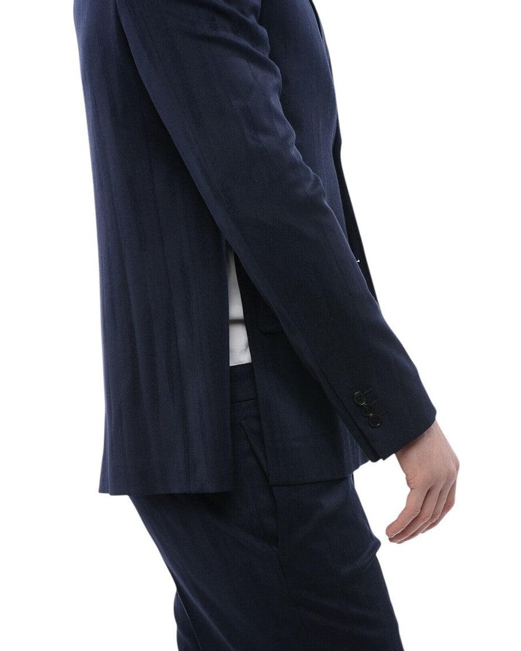 Off-White c/o Virgil Abloh Blue Notched Lapel Blazer for men