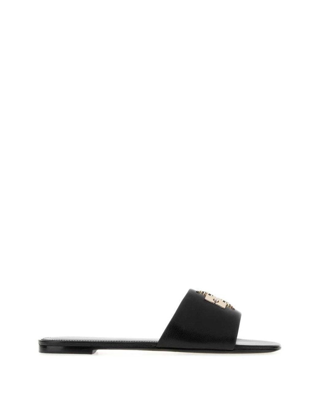Tory Burch Black Logo Signature Flats
