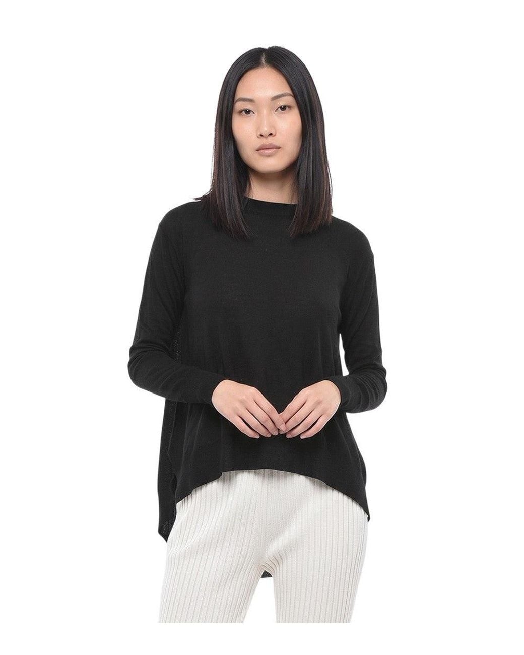 Stella McCartney Black Solid Crew Neck Sweater
