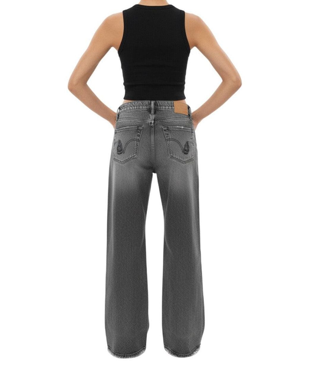 DIESEL Black Relaxed Low Rise Jeans