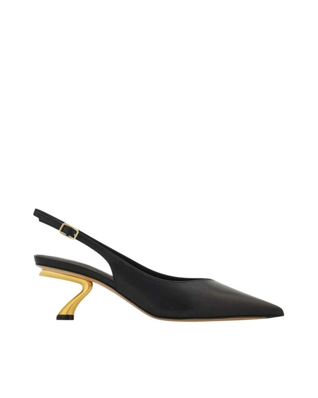Ferragamo Black Leather Pumps