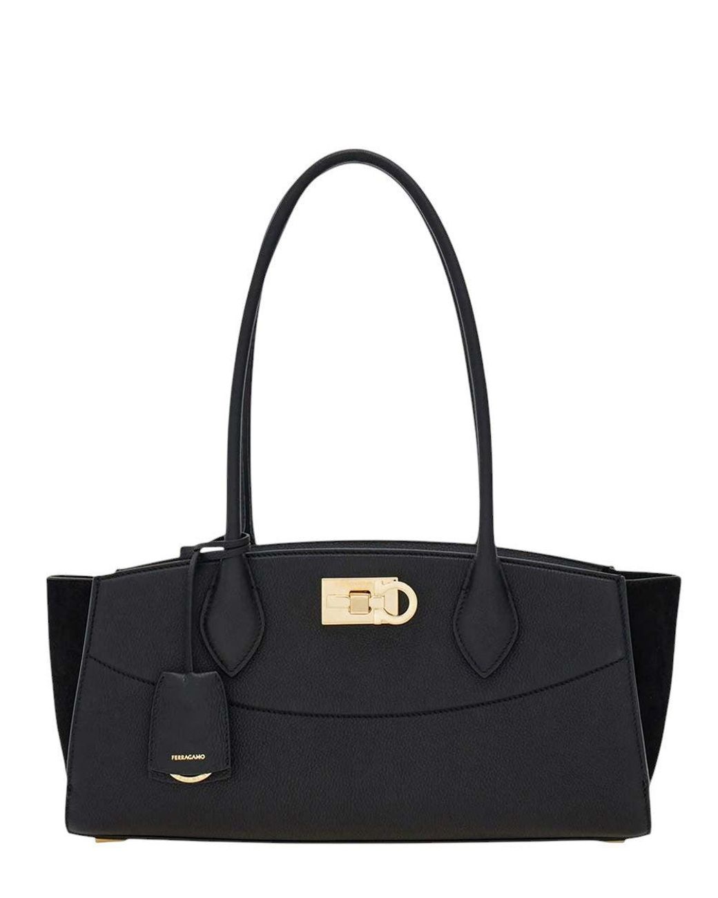 Ferragamo Black Studio Medium Shoulder Bag