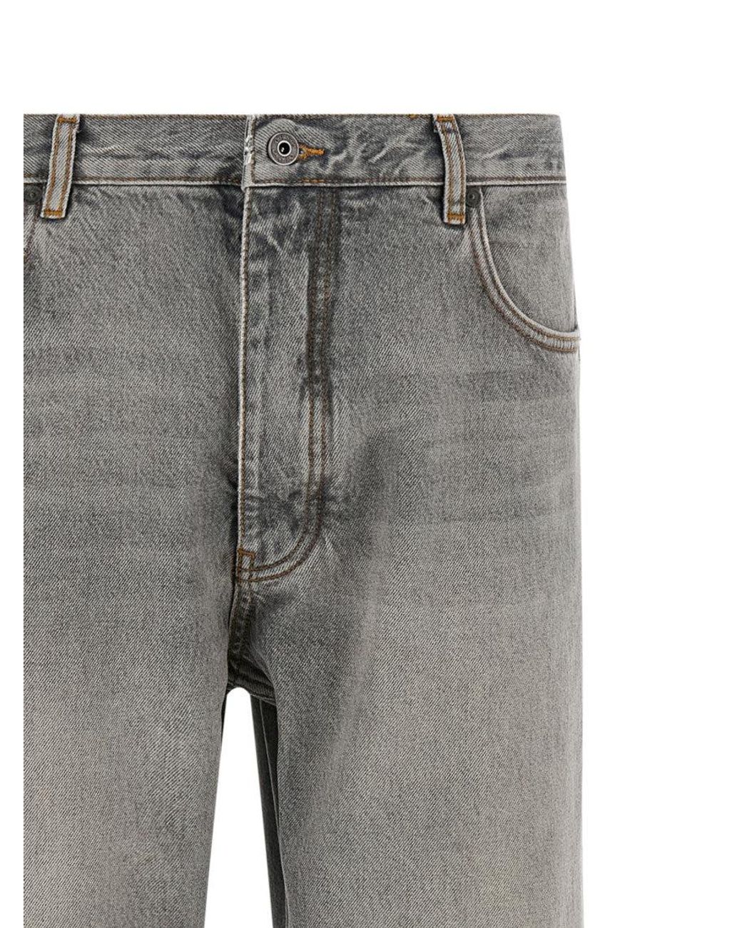 Off-White c/o Virgil Abloh Gray 'Half Arrow Diag Slim' Jeans for men