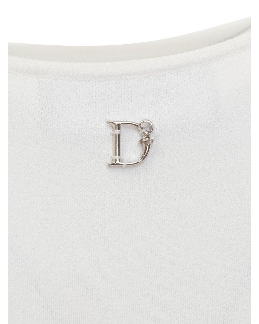 DSquared² White Cut-Out Top