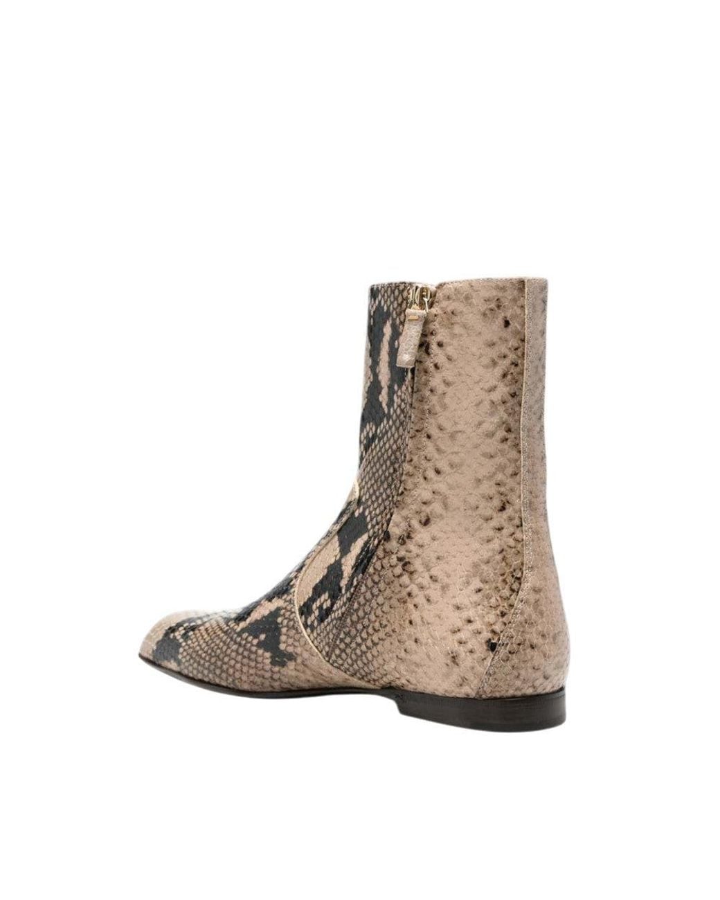Khaite Brown Printed Marfa Boots