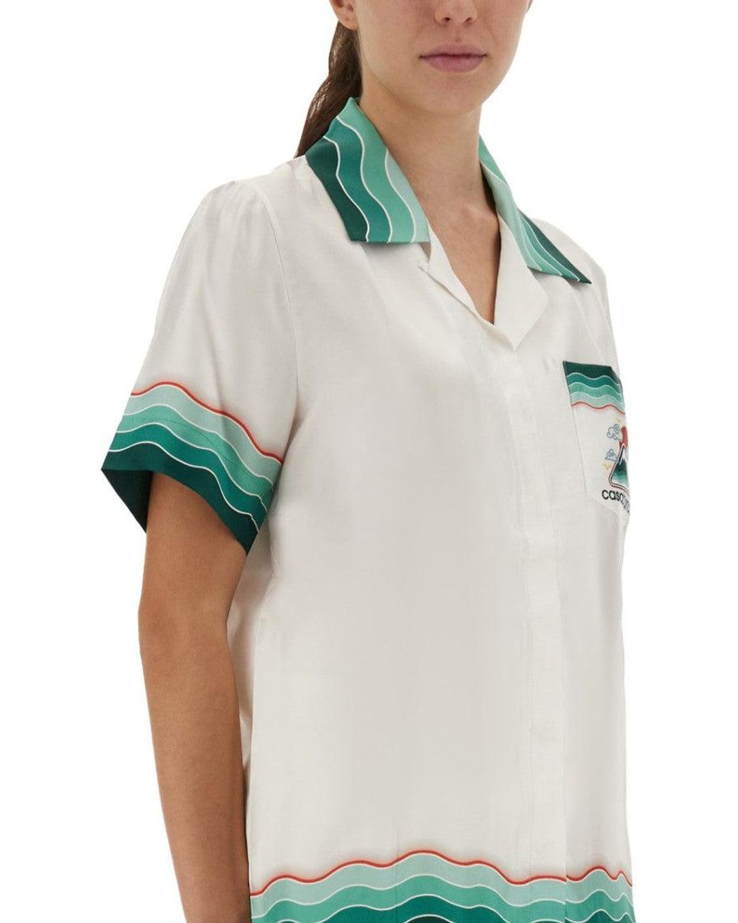 Casablanca Green Regular Printed Shirt