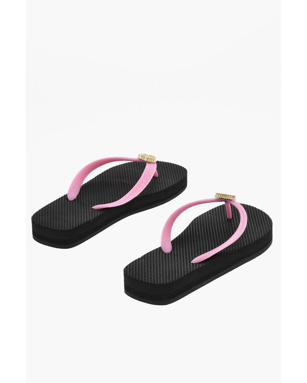 DSquared² White T-Strap Slippers