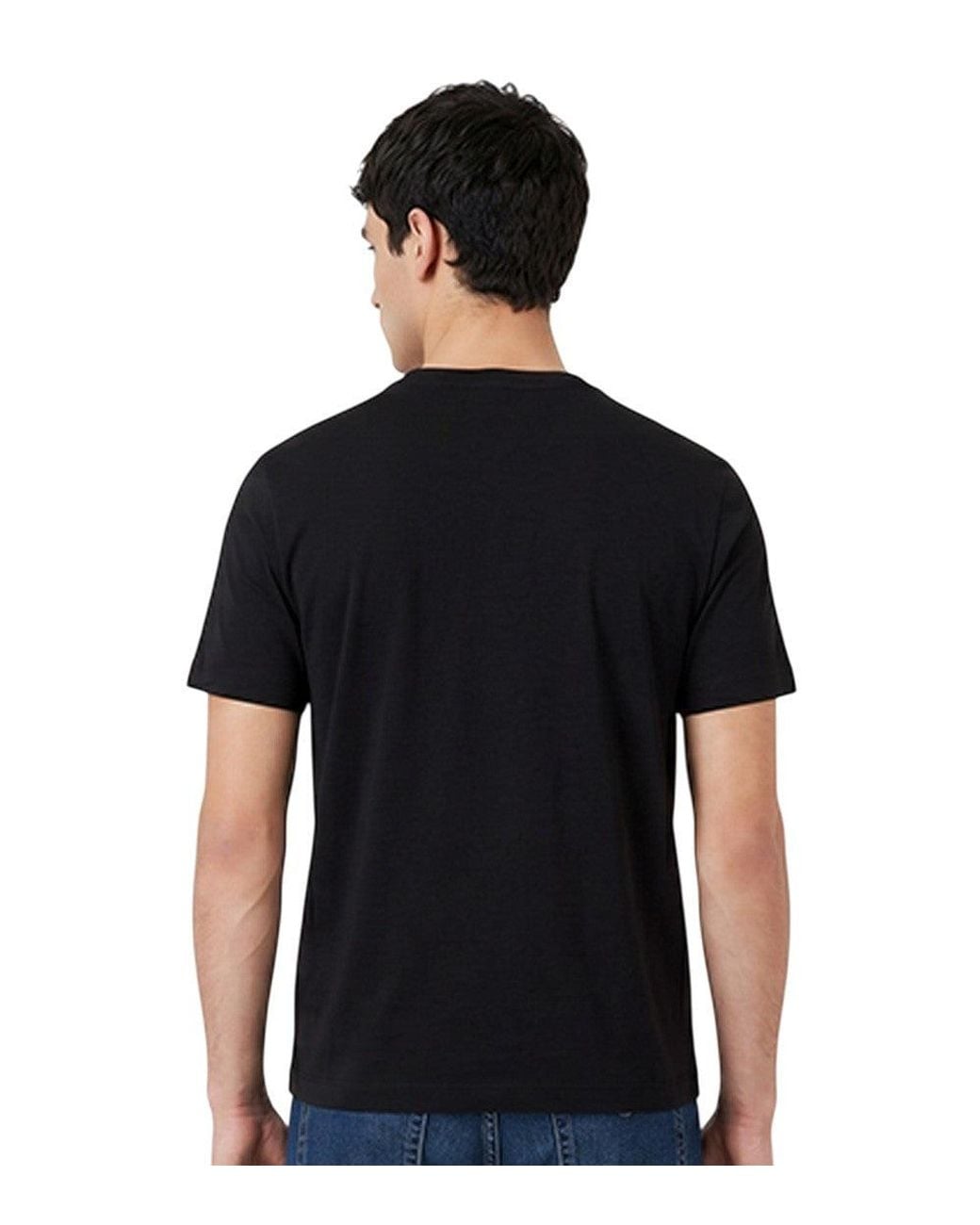 EA7 Black Logo Crew Neck T-Shirt for men