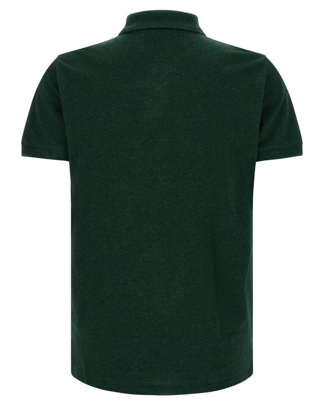 Polo Ralph Lauren Green Cotton Polo Shirt With Embroidered Logo for men