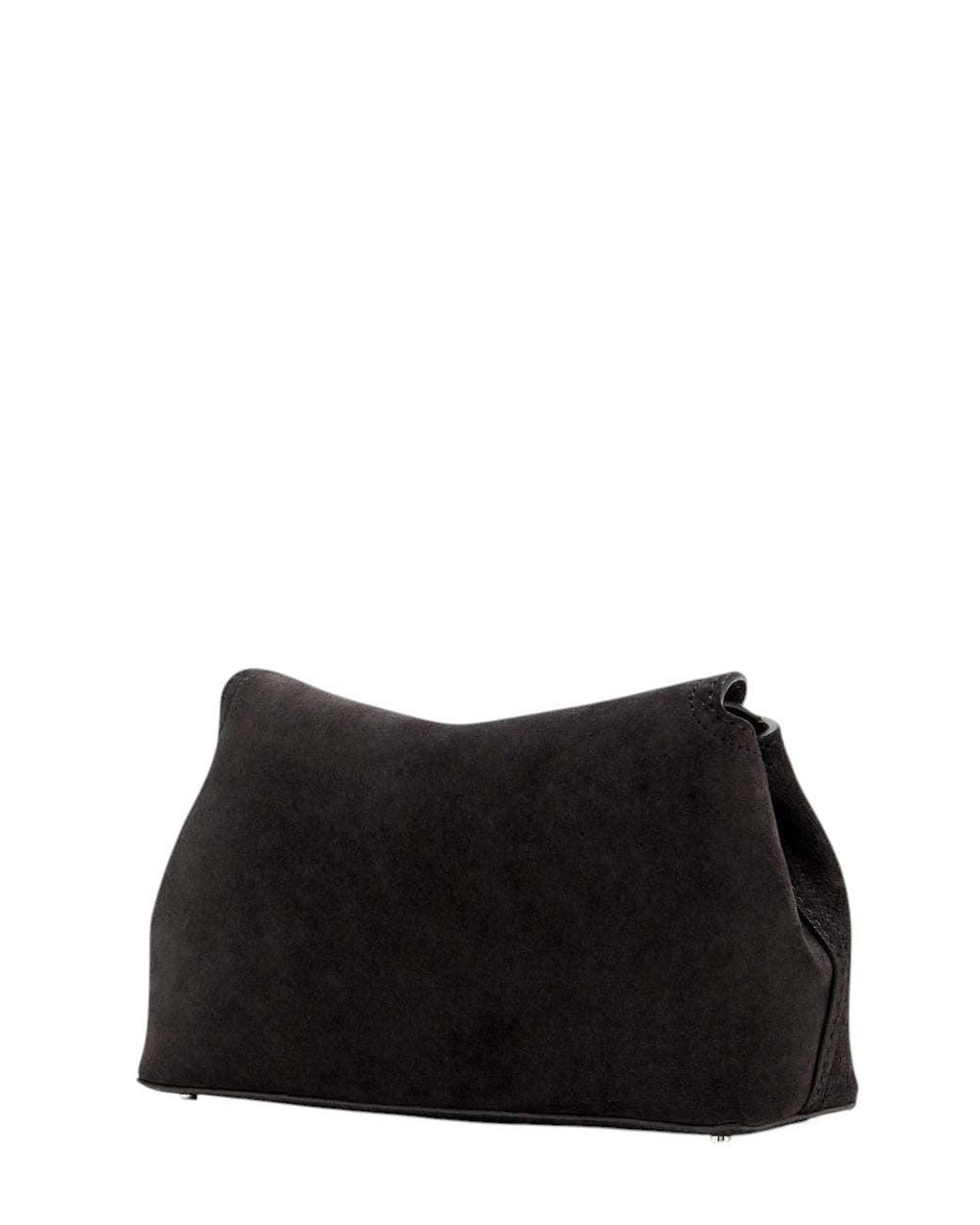 Totême Black Espresso T-Lock Clutch