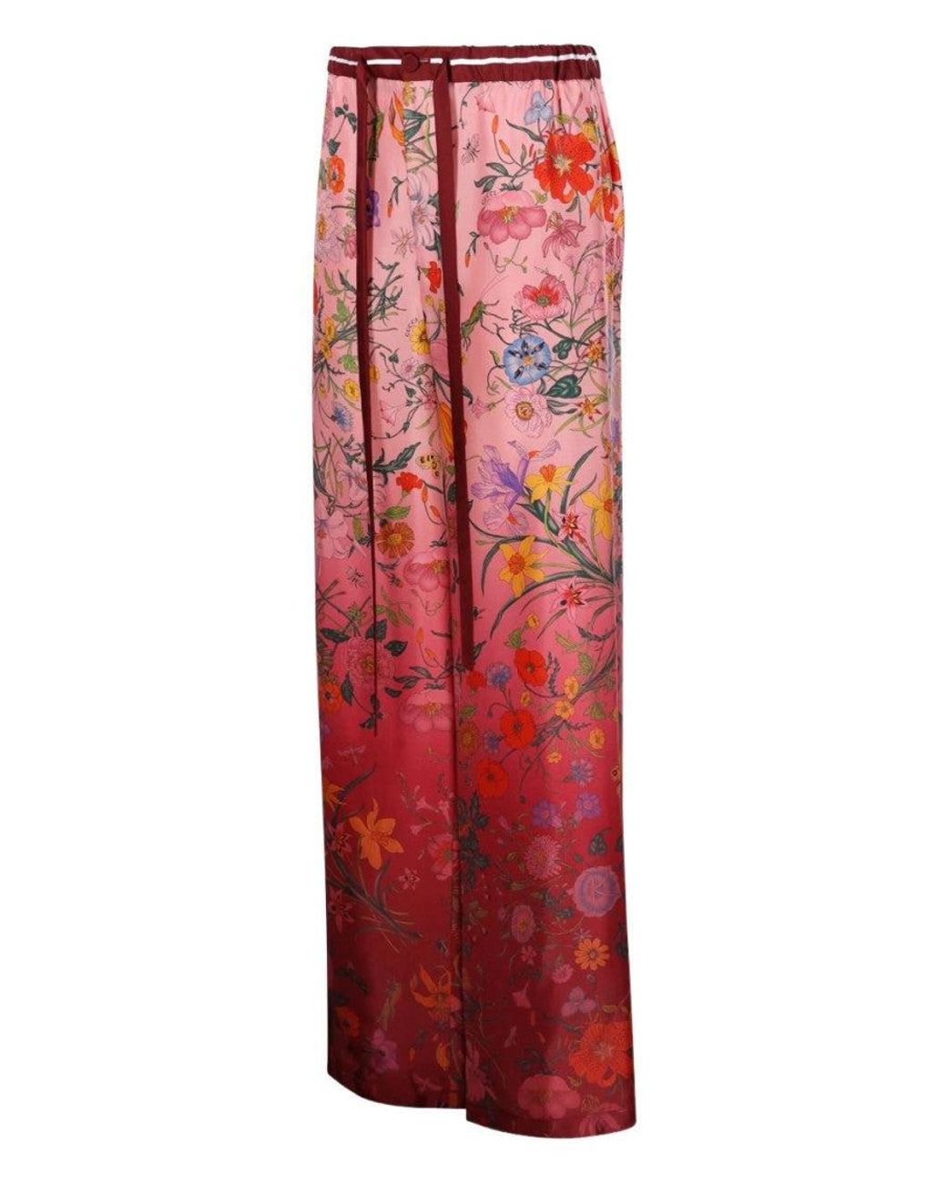 Gucci Red Printed Trousers