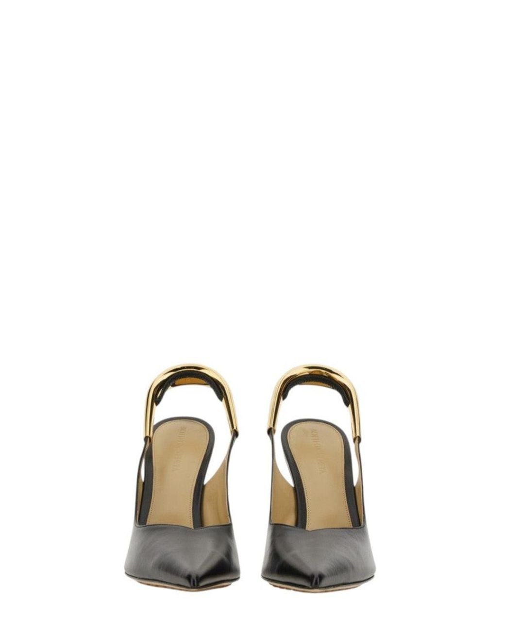 Bottega Veneta White Slingback Pumps