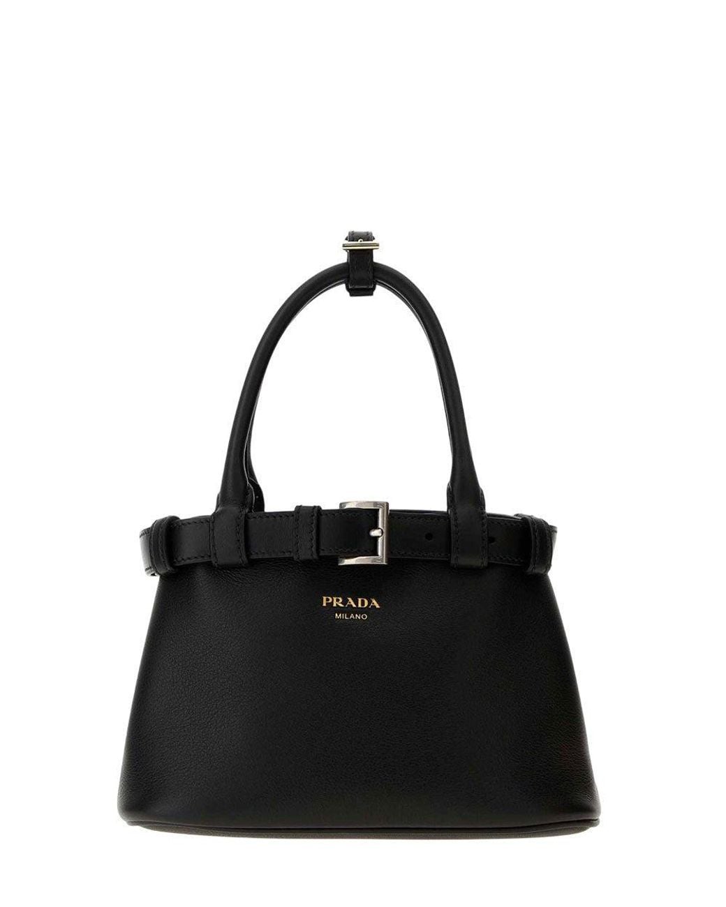 Prada Black Buckle Small Satchel