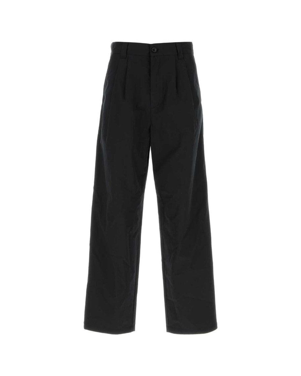 A.P.C. Black Relaxed Pleated Pants for men
