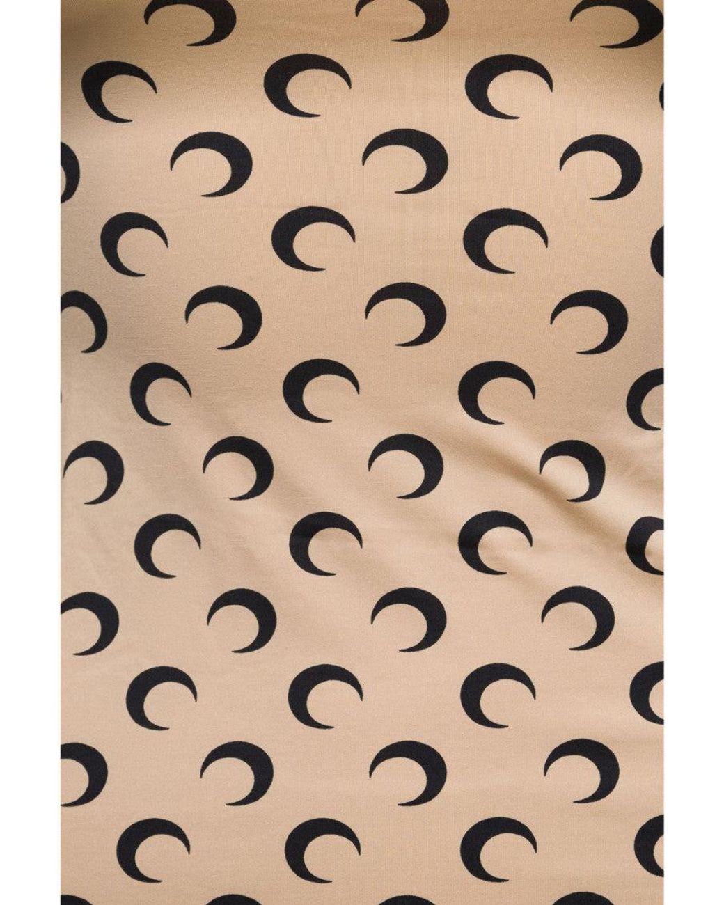 MARINE SERRE White Crewneck T-Shirt With All-Over Crescent Moon Print