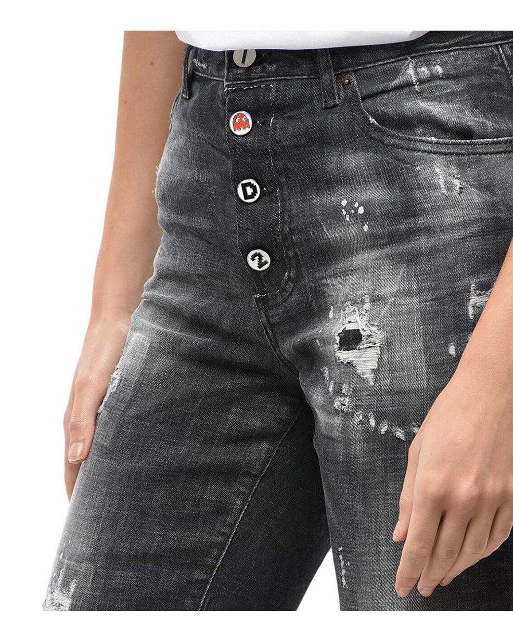 DSquared² Blue Straight Mid Rise Jeans