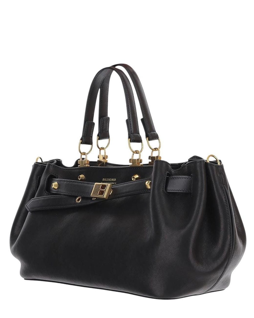 Balenciaga Black Fan Carry All Small Tote