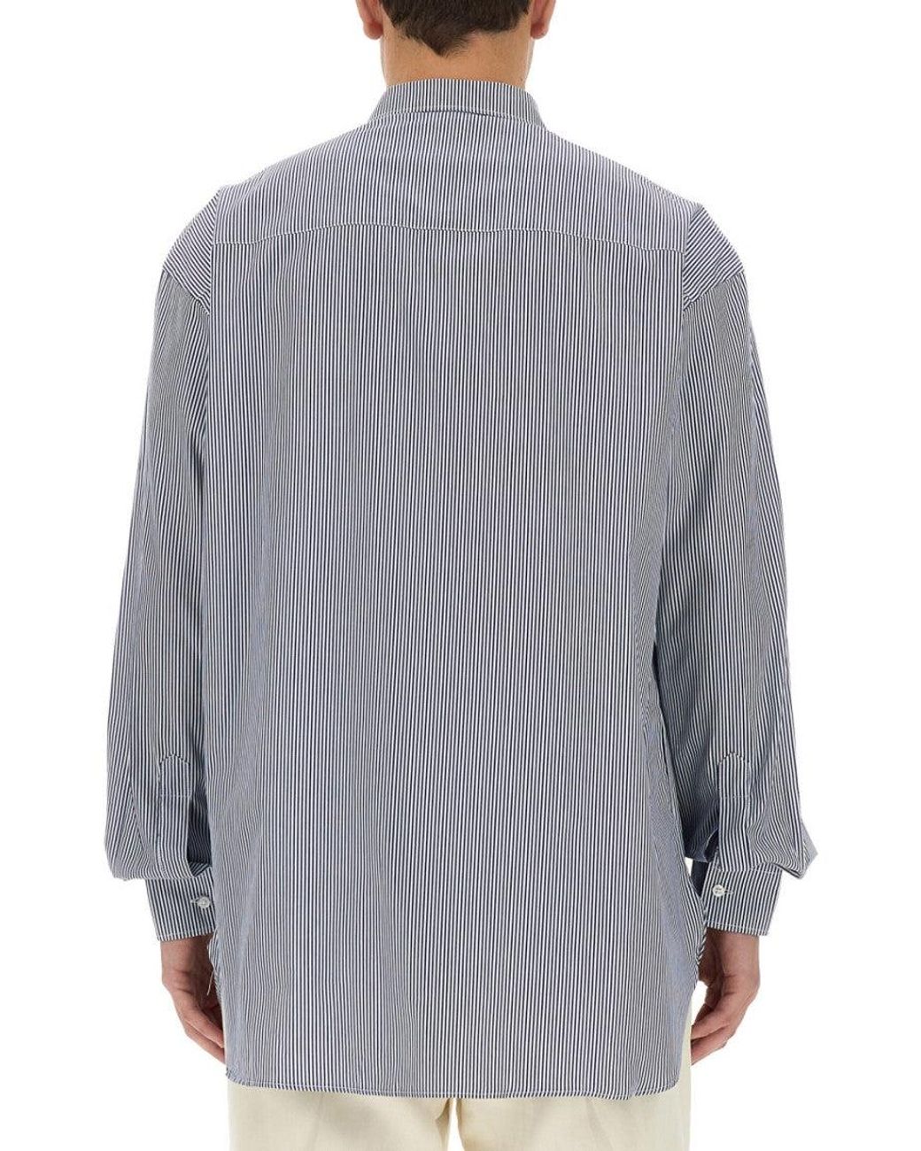 FAMILY FIRST Gray Light Stripes Shirt for men