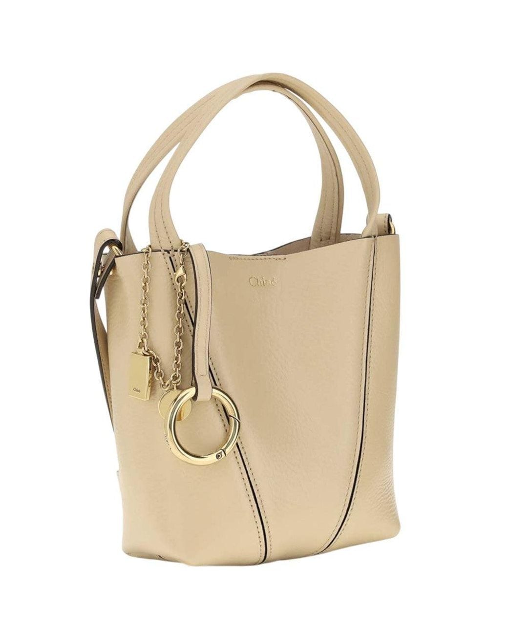 Chloé White Spin Small Tote