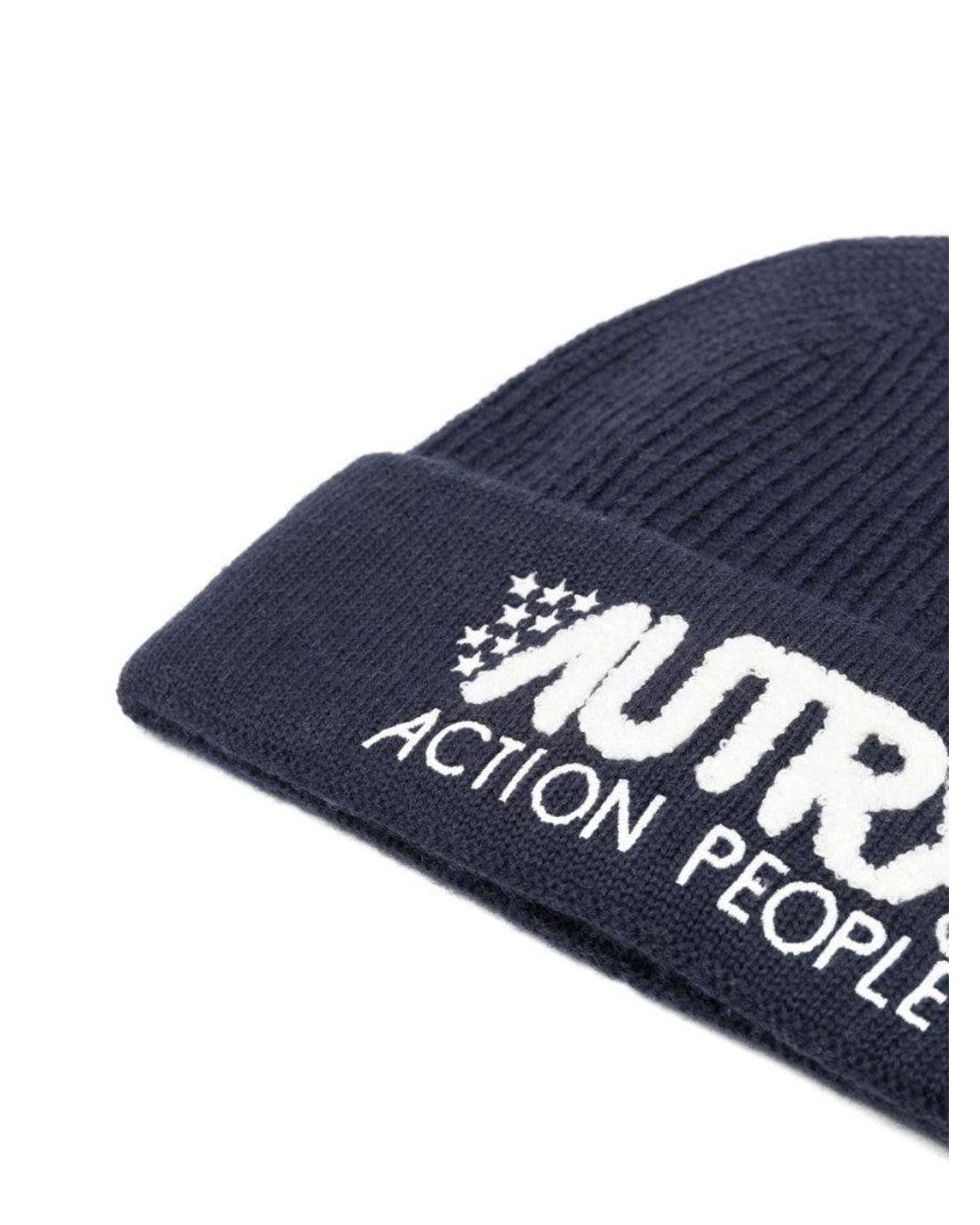Autry Blue Logo Beanie Cap