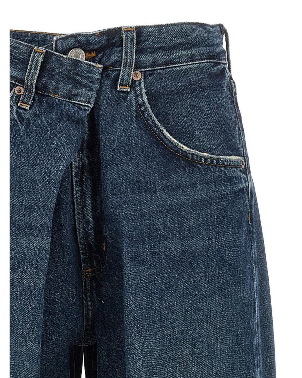 Agolde Blue 'Vana Fold' Jeans