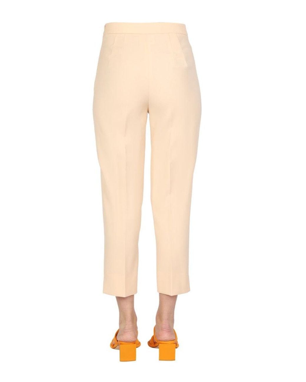 Moschino Natural Slim Flat Front Pants
