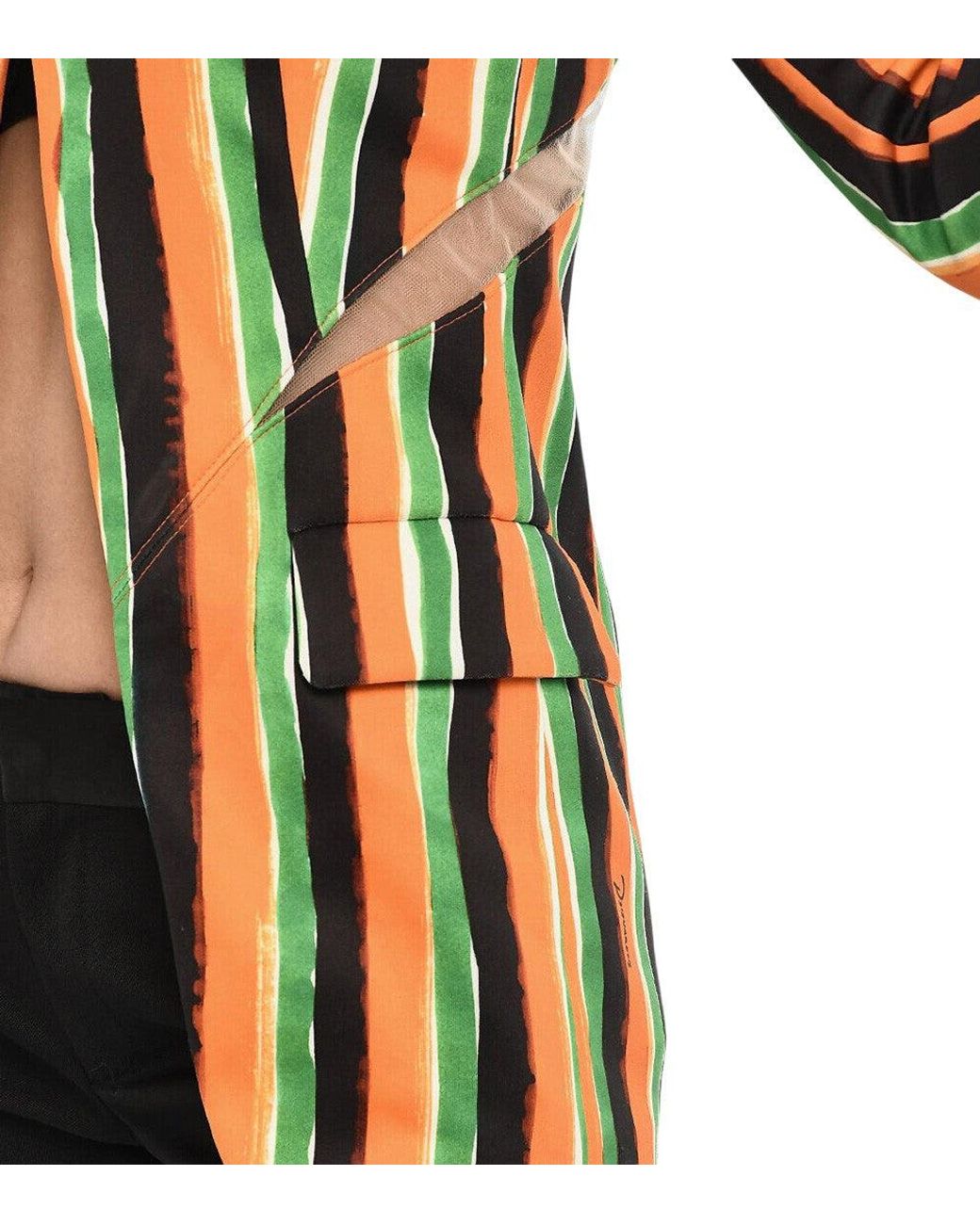 DSquared² Black Stripes Notched Lapel Blazer