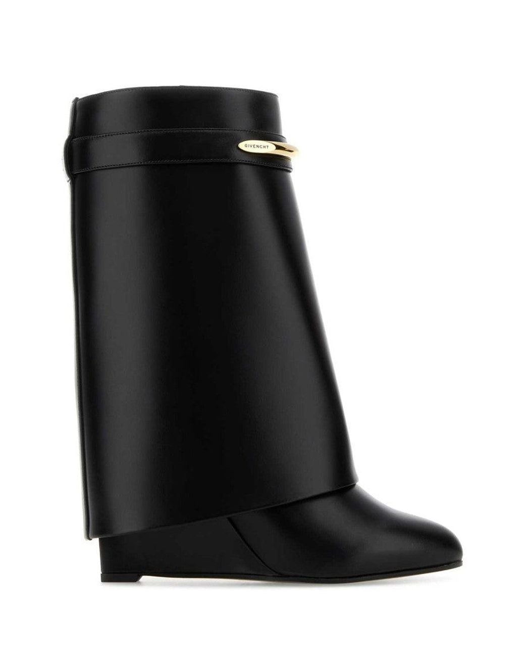 Givenchy Black Solid Heeled Boots