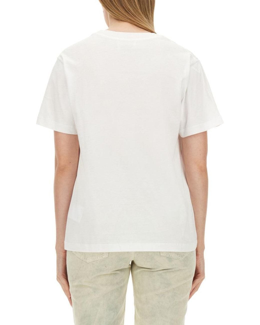 Moschino White Graphic Crew Neck T-Shirt
