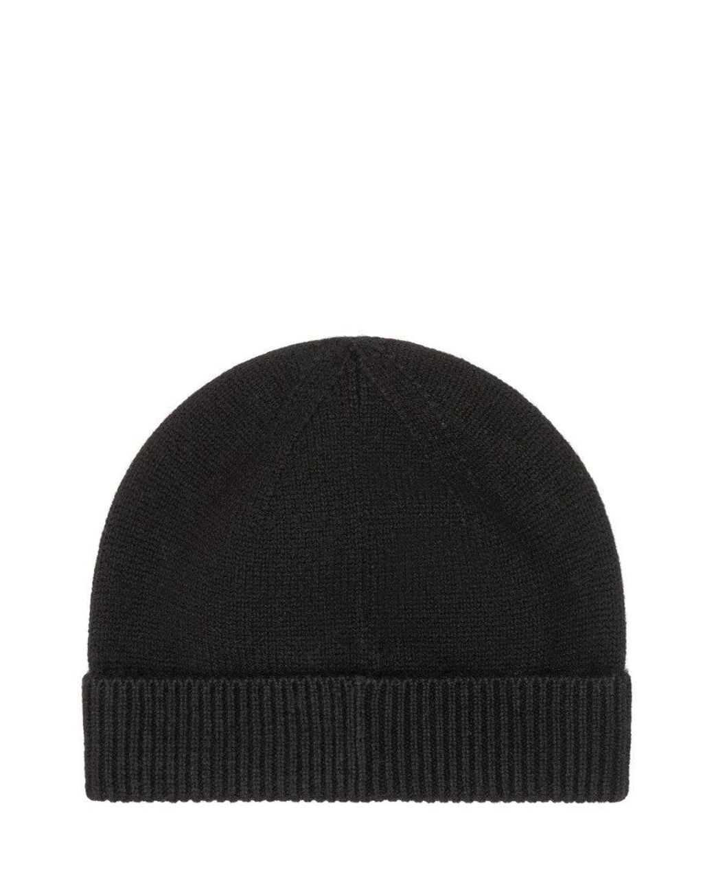 KENZO Black Logo Beanie Cap for men