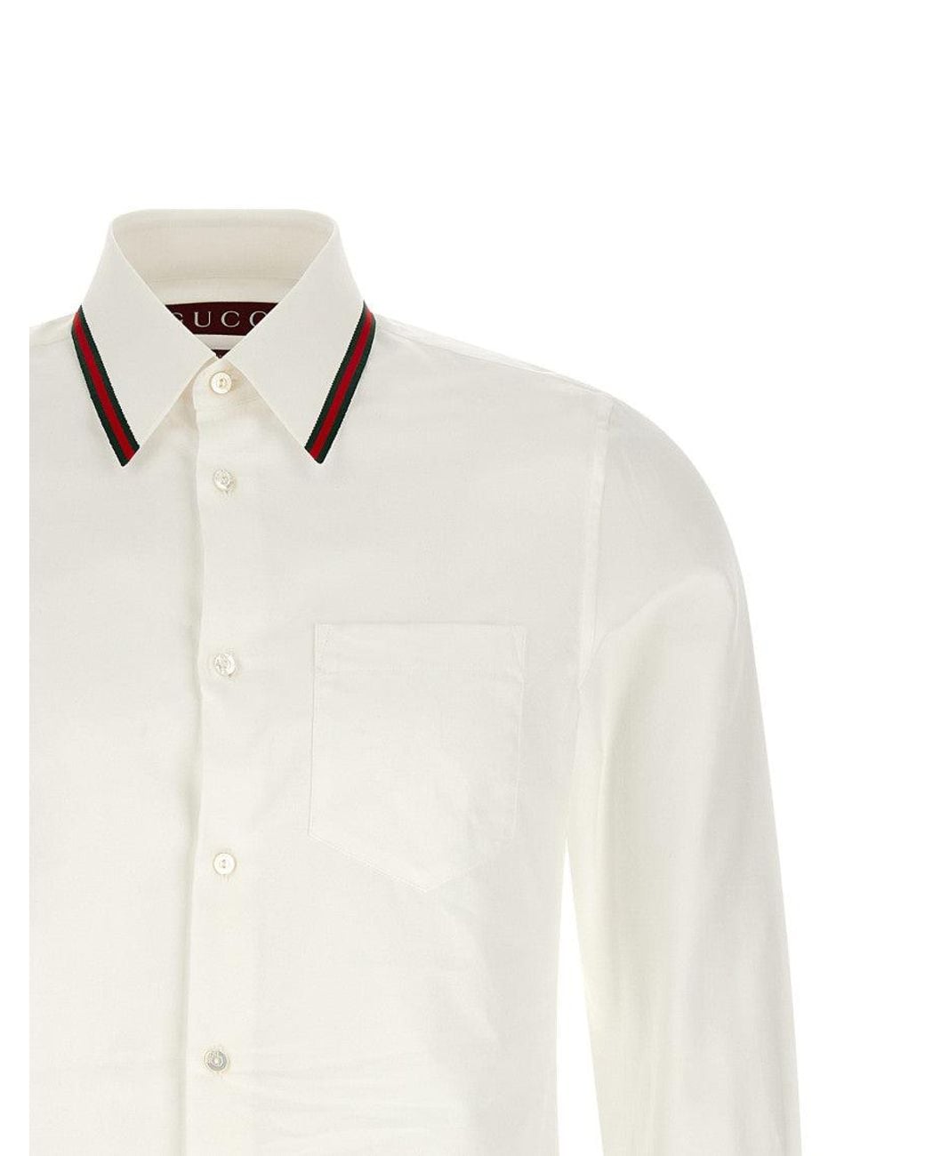 Gucci White Regular Solid Shirt for men