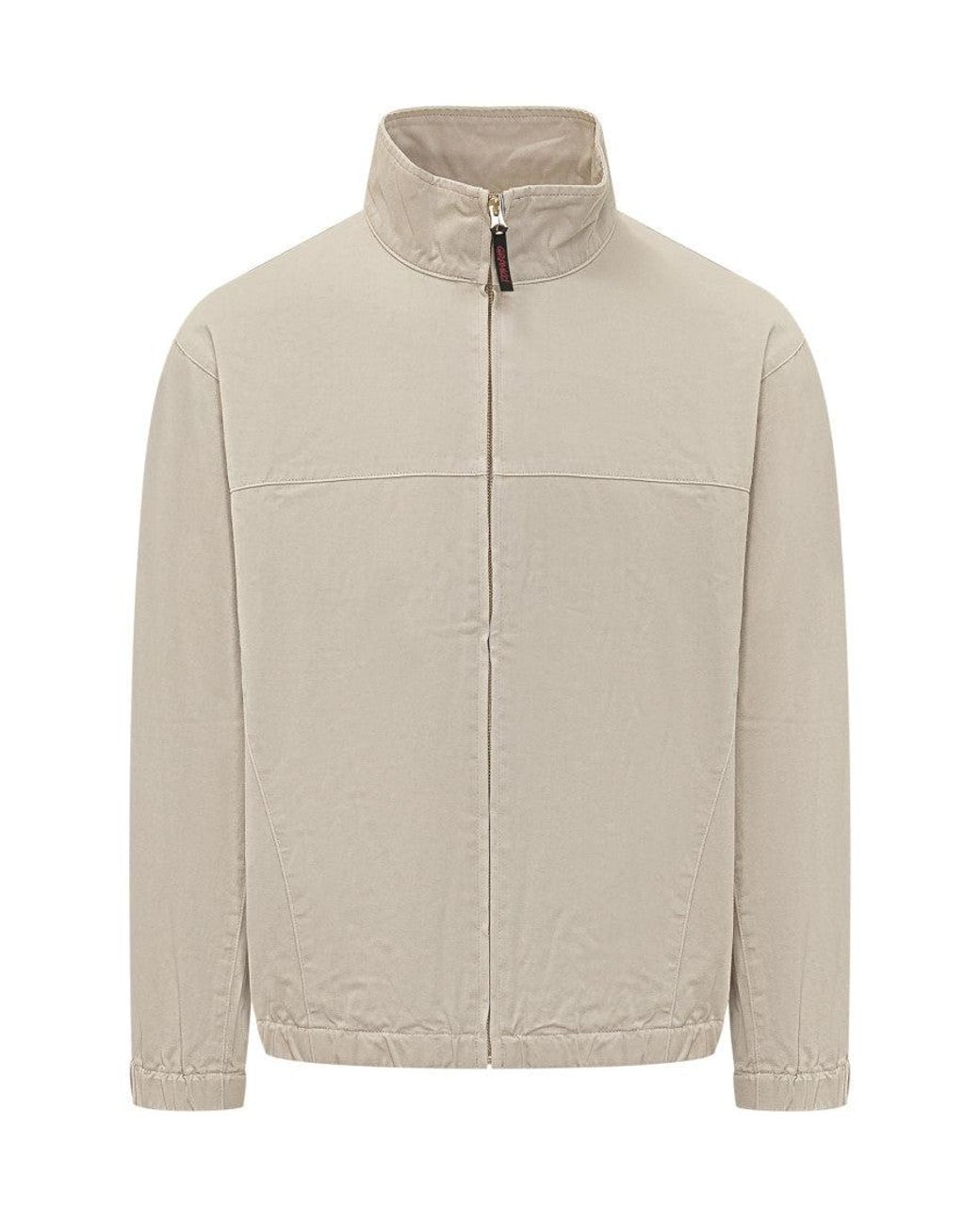 Gramicci White Solid Mock Collar Jacket for men