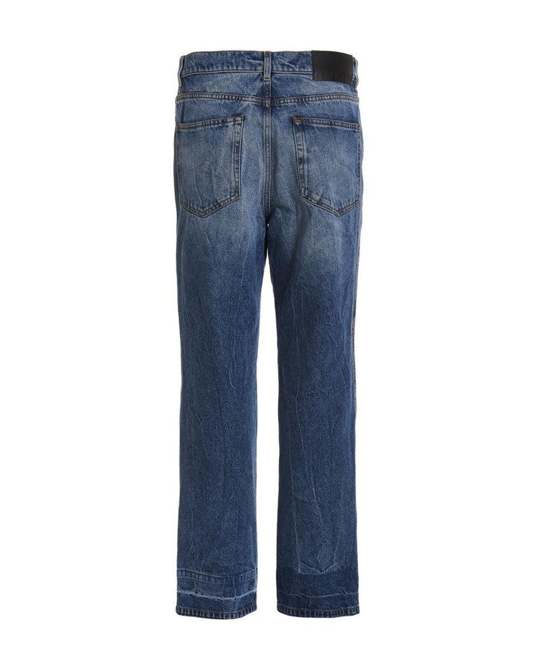 MSGM Blue Mid Rise Jeans for men