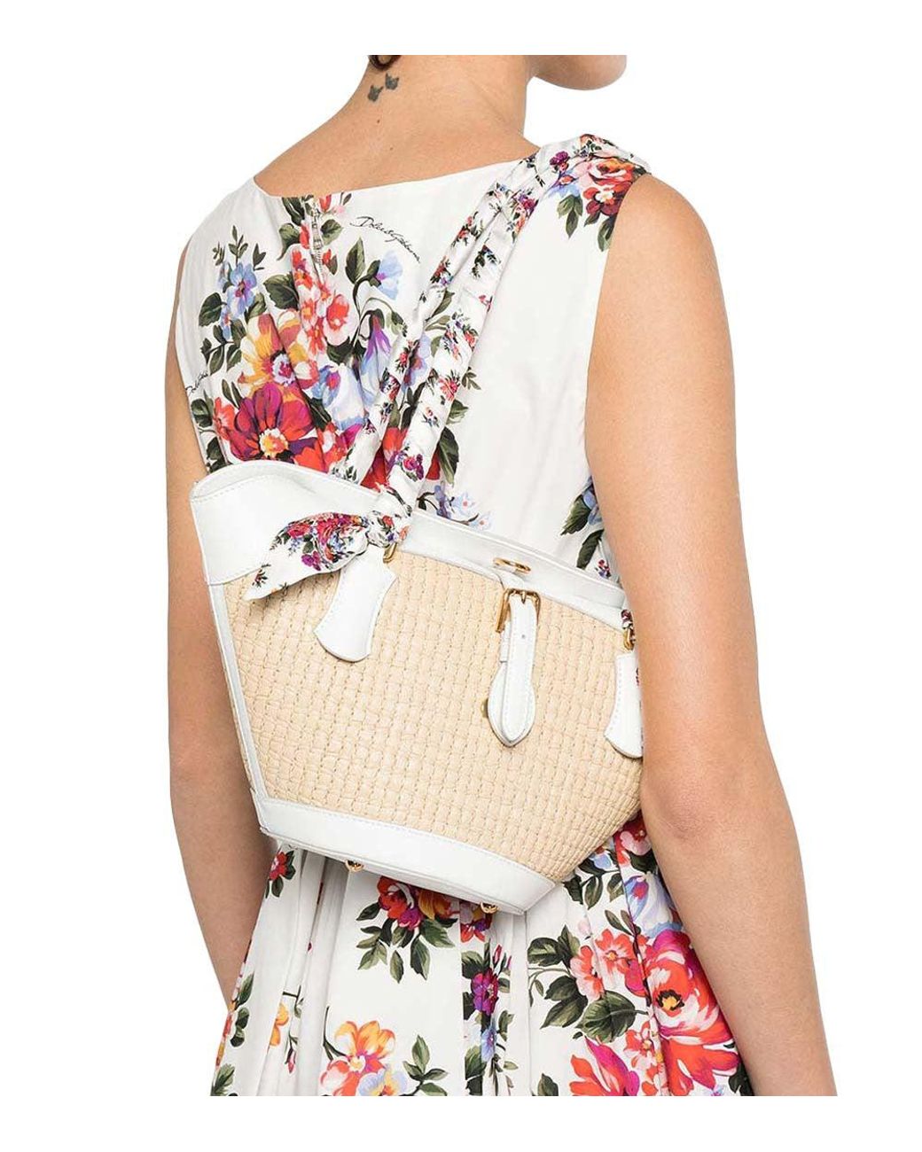 Dolce & Gabbana Natural Capri Medium Tote