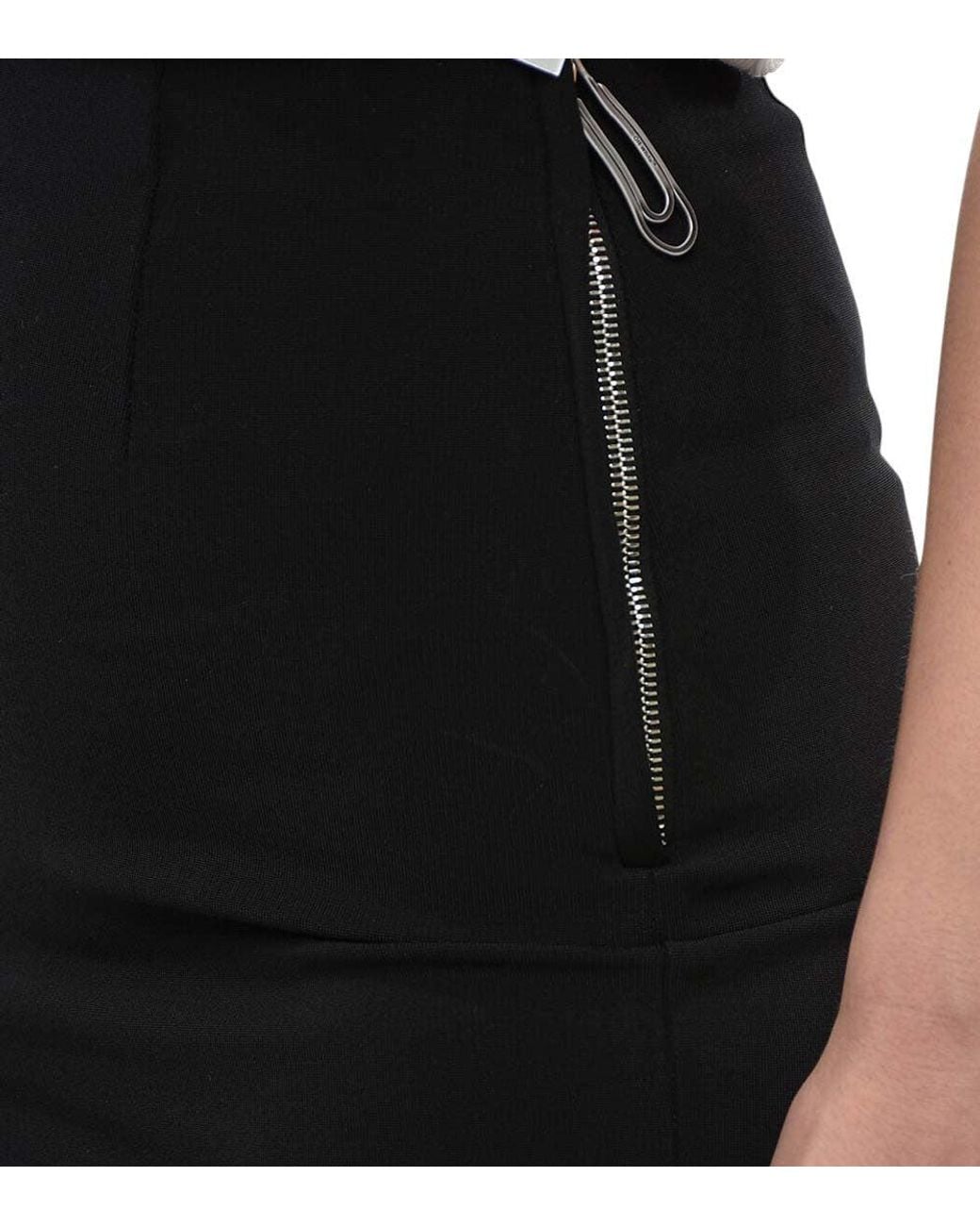 Off-White c/o Virgil Abloh Black Solid Knee Length Skirt