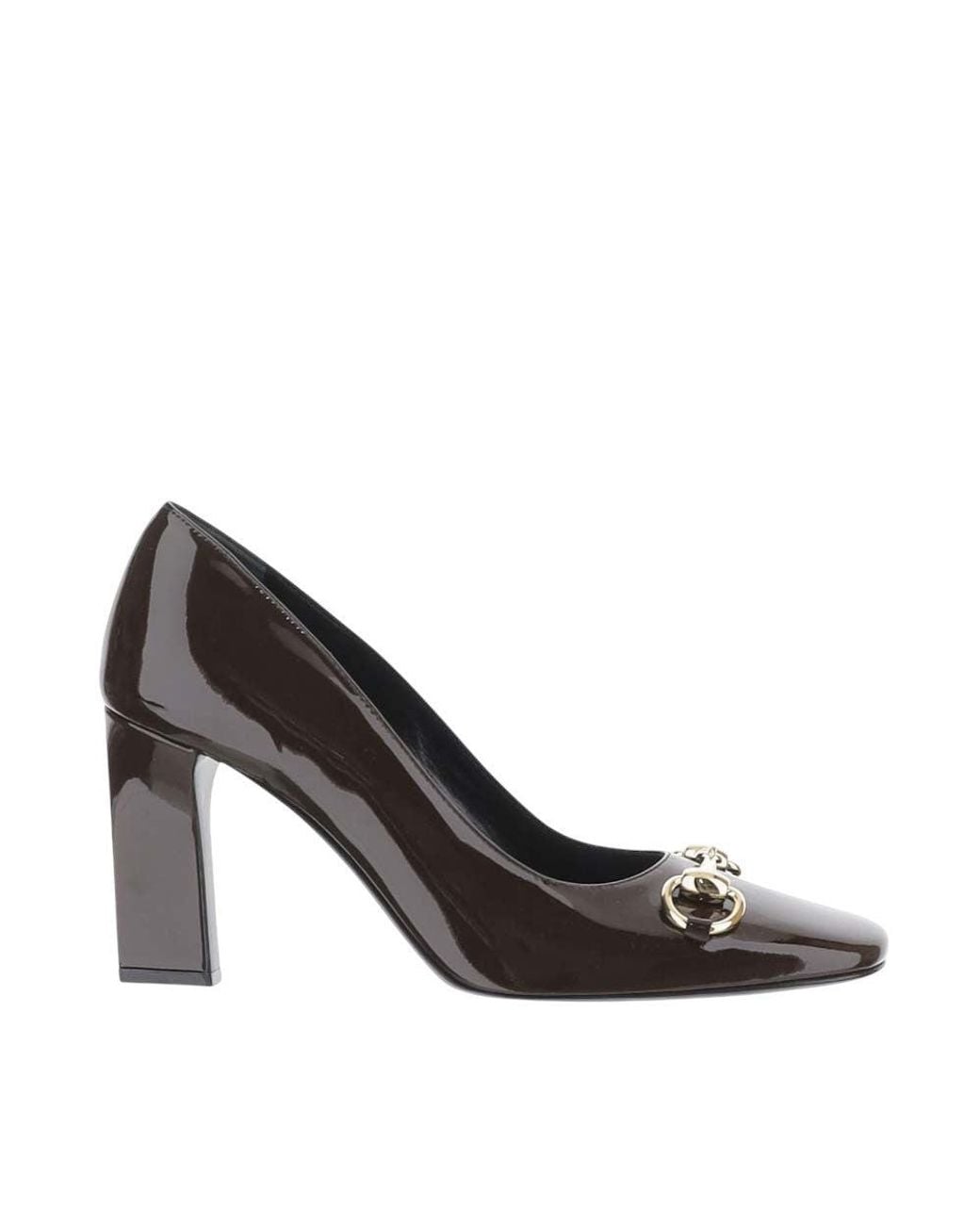 Gucci Black Dark Horsebit Pumps