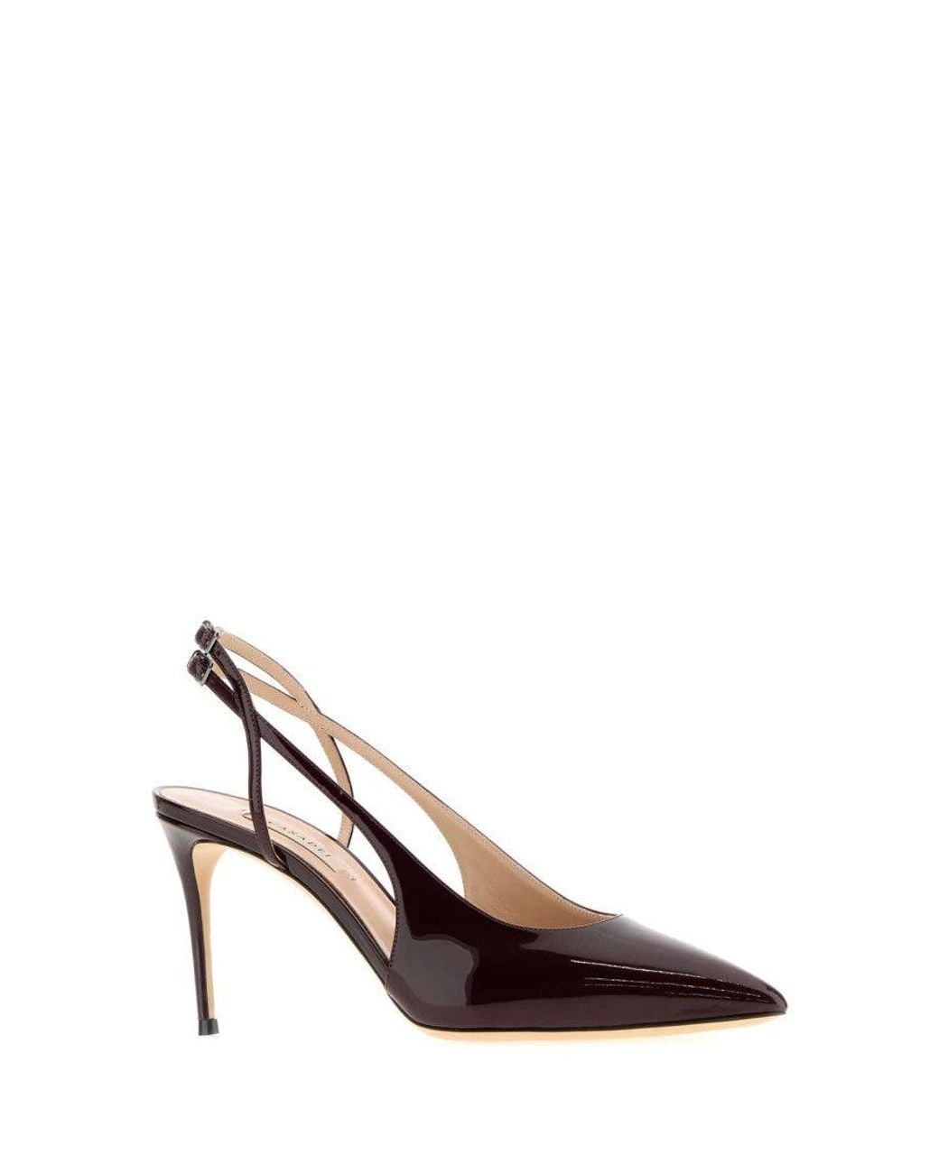 Casadei Brown Burgundy Leather Pumps