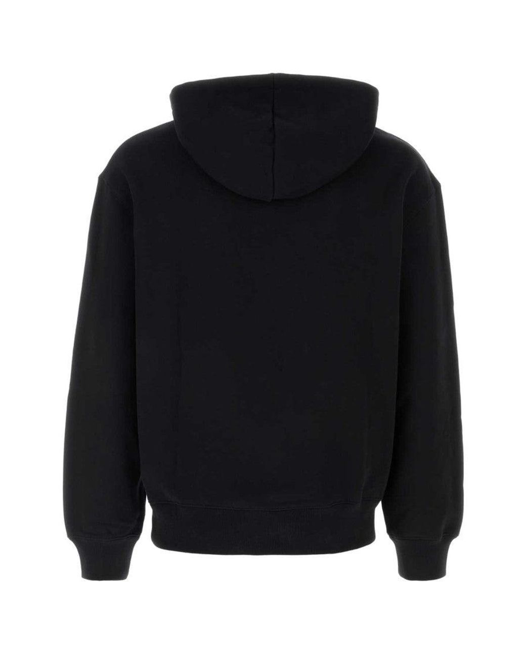 Maison Kitsuné Black Logo Relaxed Hoodie for men