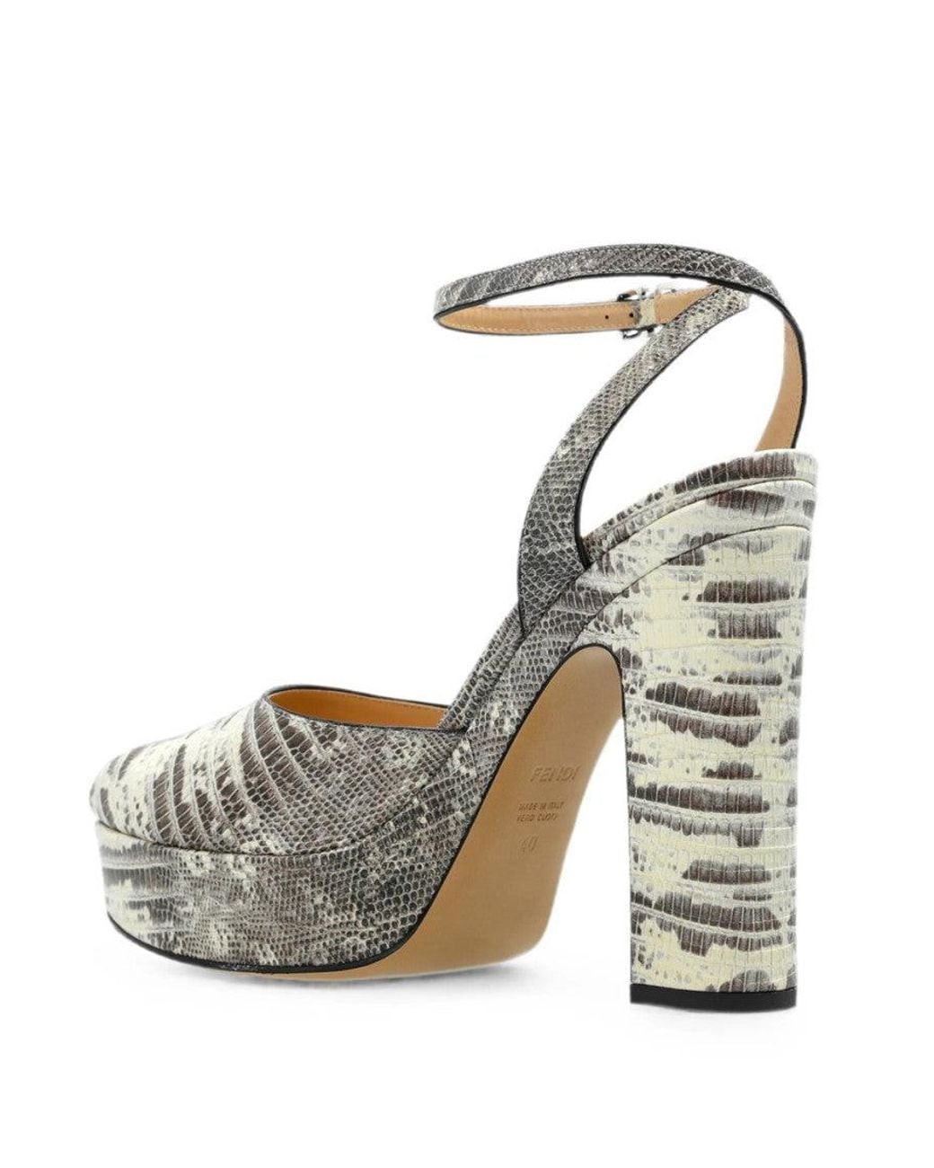 Fendi White After-9 Platform Heels
