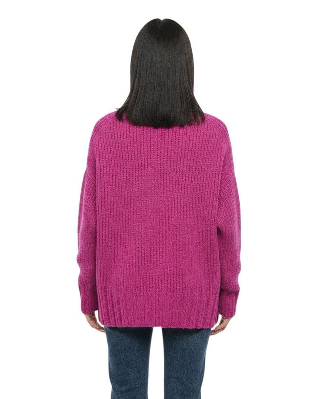 Lanvin Purple Fuchcia Turtle Neck Sweater