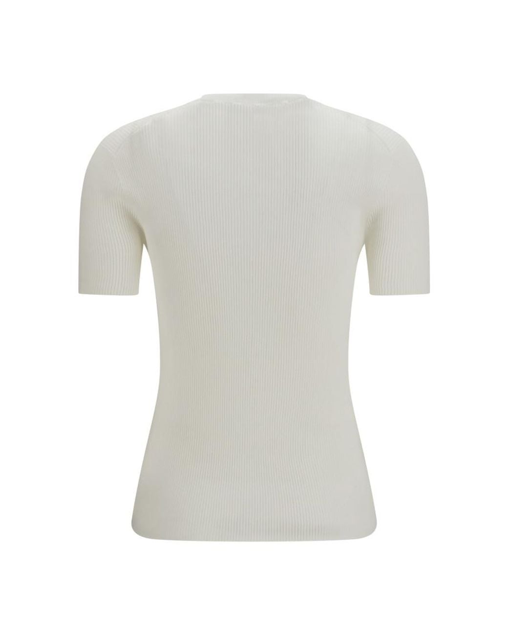 Fendi White Round Neck Sweater