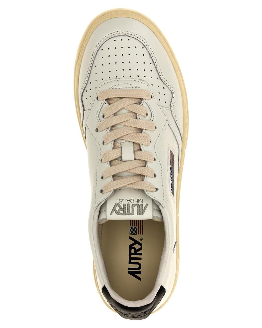Autry White 'Medalist' Sneaker for men