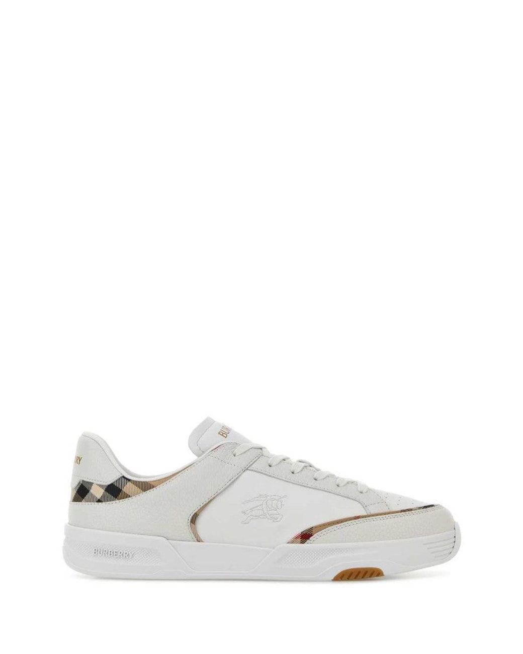 Burberry White Logo Sneakers for men